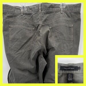 Vintage Calvin Klein Jeans Men's 42x32 Grey Denim 90s Relaxed Fit Made in HK